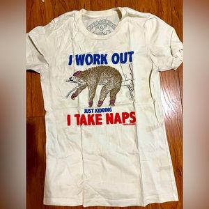 “I work out” tee
